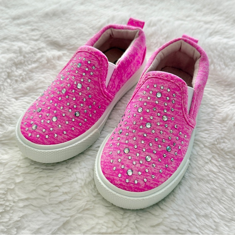 Swiggles Rhinestone Embellished Slip-On Sneakers, Pink Size 5 Toddler